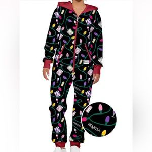 Franzia onesie Christmas tipsy elves large